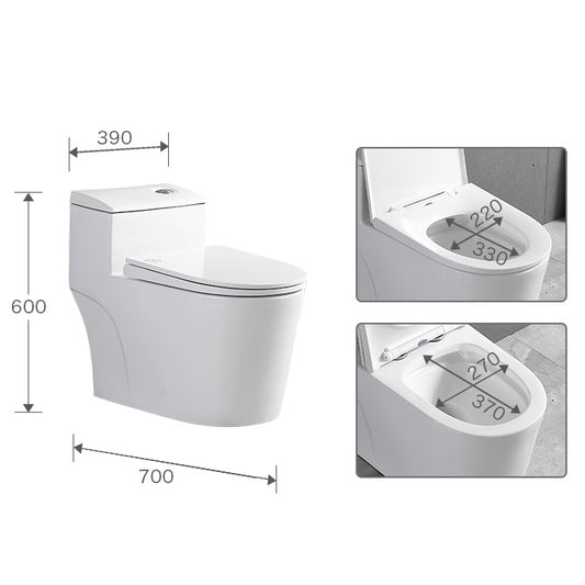 Traditional 1-Piece Toilet Bowl White Urine Toilet with Slow Close Seat for Bathroom Clearhalo 'Bathroom Remodel & Bathroom Fixtures' 'Home Improvement' 'home_improvement' 'home_improvement_toilets' 'Toilets & Bidets' 'Toilets' 6668881