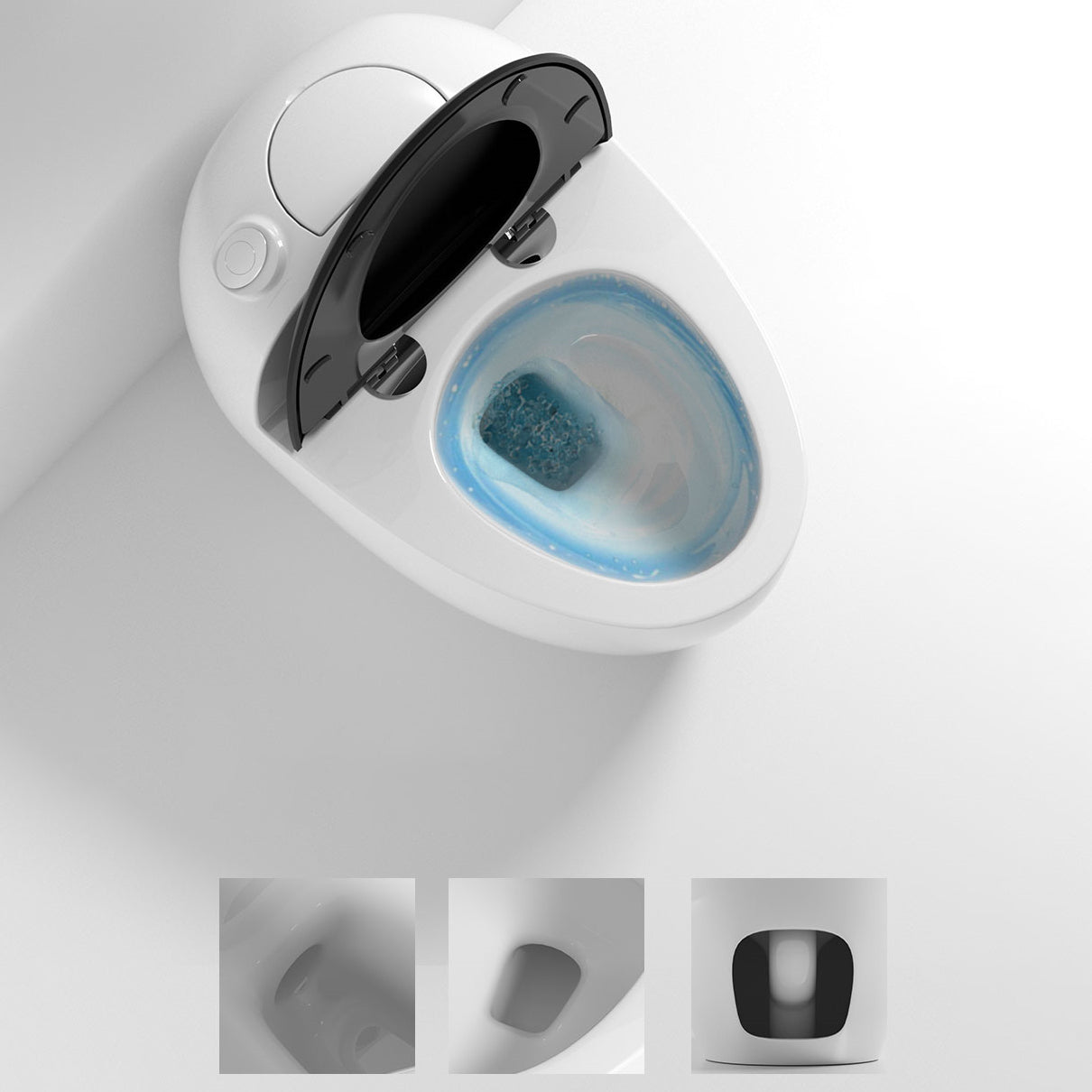 Modern Siphon Jet One Piece Toilet Bowl Heated Seat Urine Toilet with Toilet Seat Clearhalo 'Bathroom Remodel & Bathroom Fixtures' 'Home Improvement' 'home_improvement' 'home_improvement_toilets' 'Toilets & Bidets' 'Toilets' 6668909