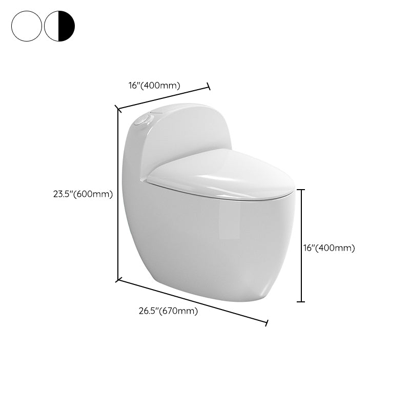 Modern Siphon Jet One Piece Toilet Bowl Heated Seat Urine Toilet with Toilet Seat Clearhalo 'Bathroom Remodel & Bathroom Fixtures' 'Home Improvement' 'home_improvement' 'home_improvement_toilets' 'Toilets & Bidets' 'Toilets' 6668914