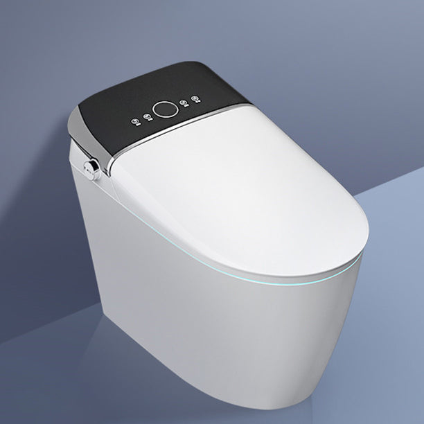 Contemporary All-In-One Toilet Floor Mounted Urine Toilet for Washroom Auto Flip Clearhalo 'Bathroom Remodel & Bathroom Fixtures' 'Home Improvement' 'home_improvement' 'home_improvement_toilets' 'Toilets & Bidets' 'Toilets' 6668915