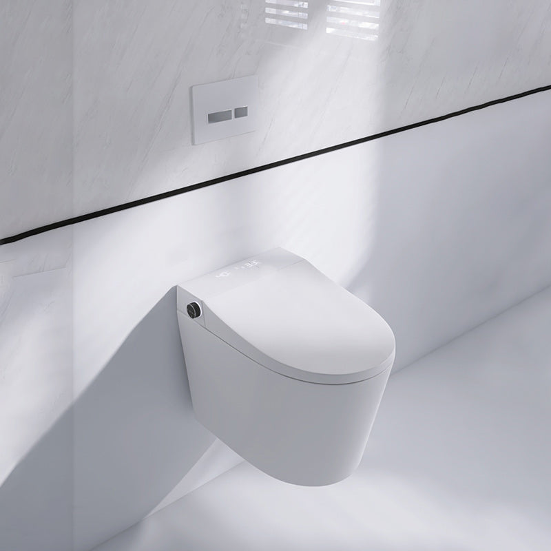 Contemporary White/black/ Gray Electronic Toilet Elongated Wall Hung Toilet Set Toilet with Water Tank White Clearhalo 'Bathroom Remodel & Bathroom Fixtures' 'Bidets' 'Home Improvement' 'home_improvement' 'home_improvement_bidets' 'Toilets & Bidets' 6670093