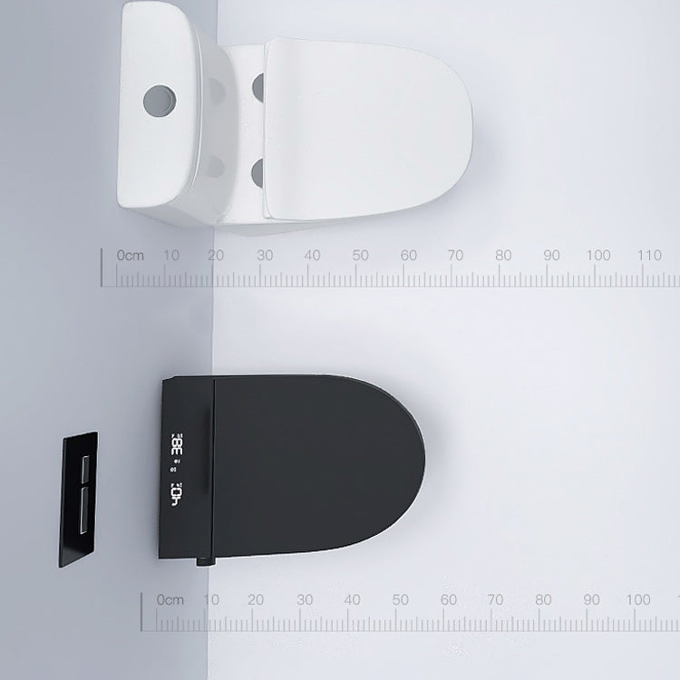 Contemporary White/black/ Gray Electronic Toilet Elongated Wall Hung Toilet Set Clearhalo 'Bathroom Remodel & Bathroom Fixtures' 'Bidets' 'Home Improvement' 'home_improvement' 'home_improvement_bidets' 'Toilets & Bidets' 6670097