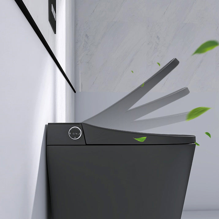 Contemporary White/black/ Gray Electronic Toilet Elongated Wall Hung Toilet Set Clearhalo 'Bathroom Remodel & Bathroom Fixtures' 'Bidets' 'Home Improvement' 'home_improvement' 'home_improvement_bidets' 'Toilets & Bidets' 6670102