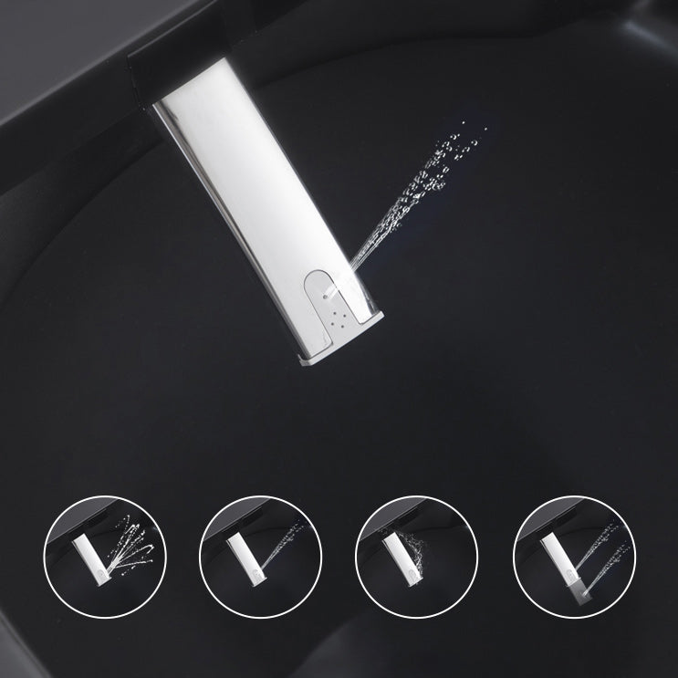 Contemporary White/black/ Gray Electronic Toilet Elongated Wall Hung Toilet Set Clearhalo 'Bathroom Remodel & Bathroom Fixtures' 'Bidets' 'Home Improvement' 'home_improvement' 'home_improvement_bidets' 'Toilets & Bidets' 6670103