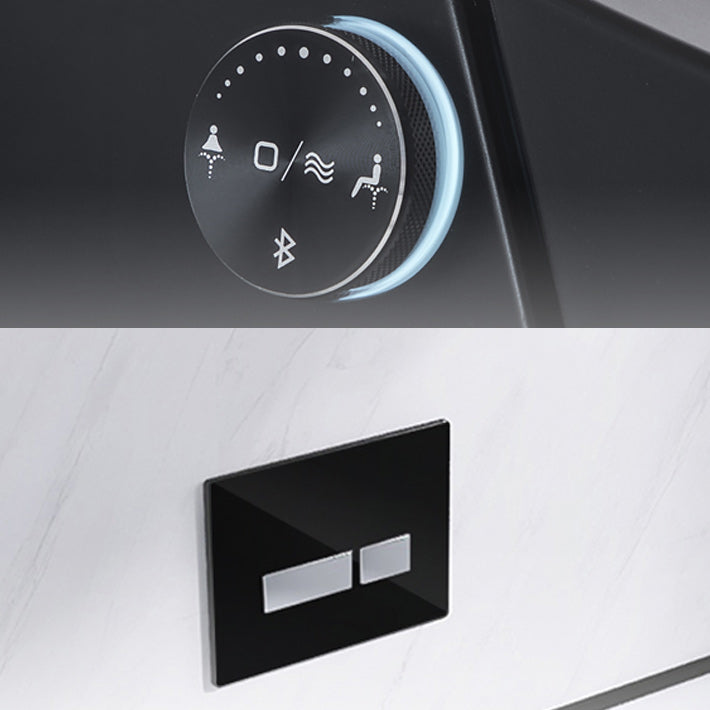 Contemporary White/black/ Gray Electronic Toilet Elongated Wall Hung Toilet Set Clearhalo 'Bathroom Remodel & Bathroom Fixtures' 'Bidets' 'Home Improvement' 'home_improvement' 'home_improvement_bidets' 'Toilets & Bidets' 6670106