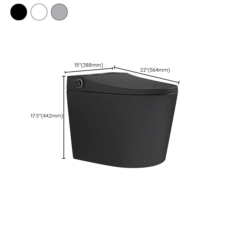 Contemporary White/black/ Gray Electronic Toilet Elongated Wall Hung Toilet Set Clearhalo 'Bathroom Remodel & Bathroom Fixtures' 'Bidets' 'Home Improvement' 'home_improvement' 'home_improvement_bidets' 'Toilets & Bidets' 6670109