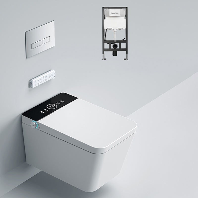 Modern Electronic Elongated Toilet Wall Mounted Bidet without Water Pressure Control Toilet with Water Tank Black/ White Clearhalo 'Bathroom Remodel & Bathroom Fixtures' 'Bidets' 'Home Improvement' 'home_improvement' 'home_improvement_bidets' 'Toilets & Bidets' 6670112