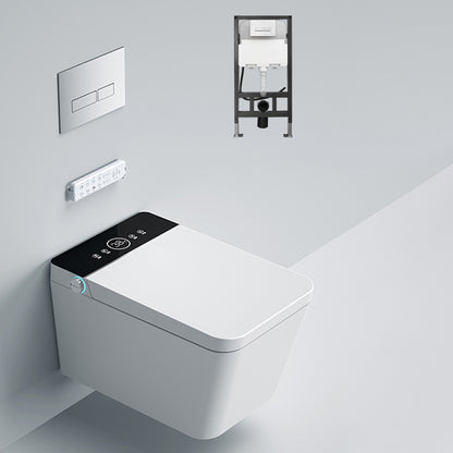Modern Electronic Elongated Toilet Wall Mounted Bidet without Water Pressure Control Toilet with Water Tank Black White Clearhalo 'Bathroom Remodel & Bathroom Fixtures' 'Bidets' 'Home Improvement' 'home_improvement' 'home_improvement_bidets' 'Toilets & Bidets' 6670112