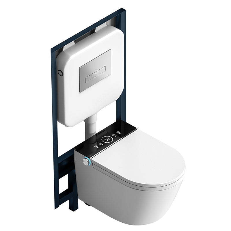 Modern 11.8" H Electronic Elongated Toilet Wall Mounted Bidet Clearhalo 'Bathroom Remodel & Bathroom Fixtures' 'Bidets' 'Home Improvement' 'home_improvement' 'home_improvement_bidets' 'Toilets & Bidets' 6670143