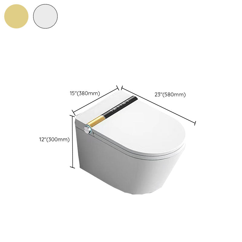 Modern 11.8" H Electronic Elongated Toilet Wall Mounted Bidet Clearhalo 'Bathroom Remodel & Bathroom Fixtures' 'Bidets' 'Home Improvement' 'home_improvement' 'home_improvement_bidets' 'Toilets & Bidets' 6670154