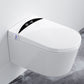 Electronic Elongated Toilet Wall Mounted Bidet with Heated Seat White Black Automatic Lid Clearhalo 'Bathroom Remodel & Bathroom Fixtures' 'Bidets' 'Home Improvement' 'home_improvement' 'home_improvement_bidets' 'Toilets & Bidets' 6670159