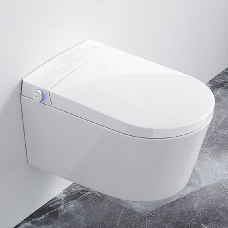 Electronic Elongated Toilet Wall Mounted Bidet with Heated Seat White Automatic Lid Clearhalo 'Bathroom Remodel & Bathroom Fixtures' 'Bidets' 'Home Improvement' 'home_improvement' 'home_improvement_bidets' 'Toilets & Bidets' 6670161
