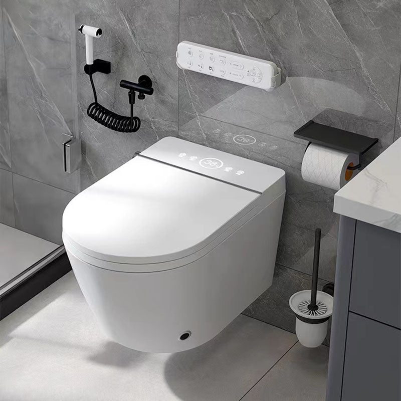 Contemporary Electronic Elongated Toilet Wall Mounted Bidet with Heated Seat Clearhalo 'Bathroom Remodel & Bathroom Fixtures' 'Bidets' 'Home Improvement' 'home_improvement' 'home_improvement_bidets' 'Toilets & Bidets' 6670204