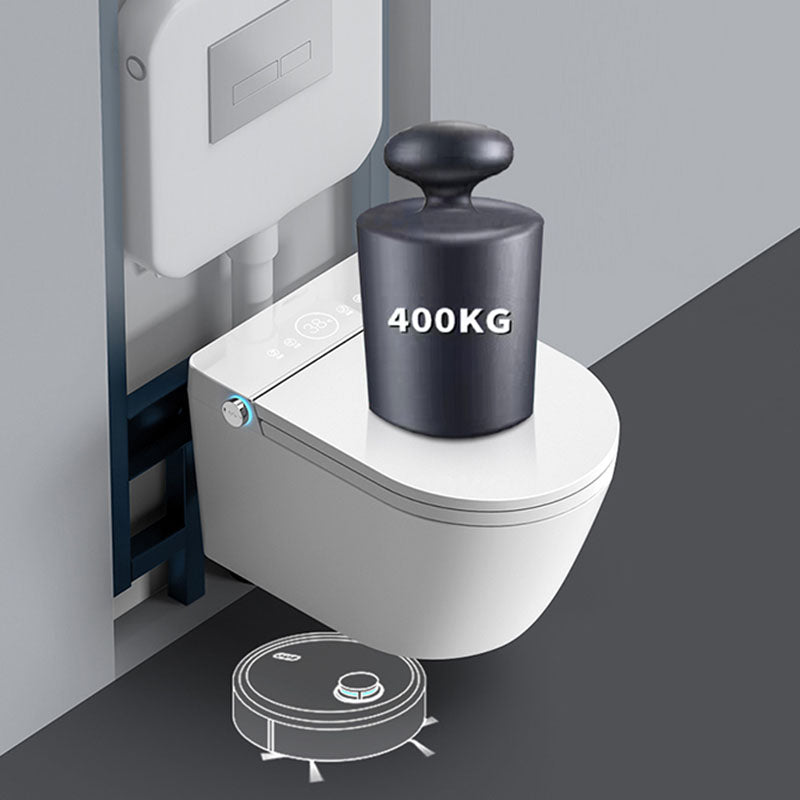 Contemporary Electronic Elongated Toilet Wall Mounted Bidet with Heated Seat Clearhalo 'Bathroom Remodel & Bathroom Fixtures' 'Bidets' 'Home Improvement' 'home_improvement' 'home_improvement_bidets' 'Toilets & Bidets' 6670214