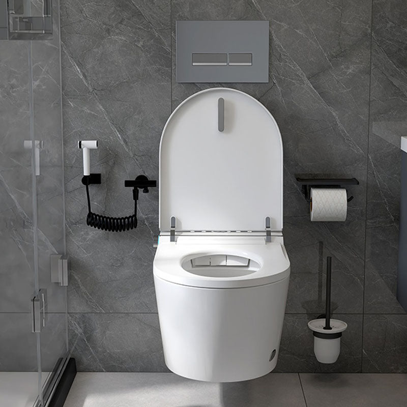 Contemporary Electronic Elongated Toilet Wall Mounted Bidet with Heated Seat Clearhalo 'Bathroom Remodel & Bathroom Fixtures' 'Bidets' 'Home Improvement' 'home_improvement' 'home_improvement_bidets' 'Toilets & Bidets' 6670220