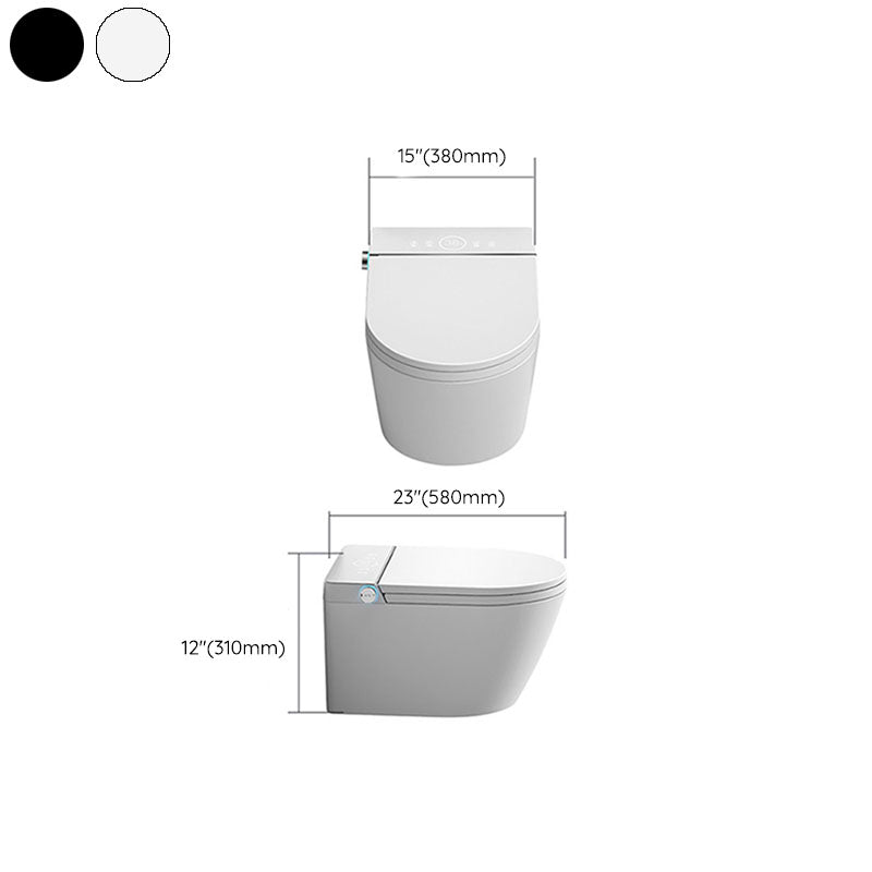 Contemporary Electronic Elongated Toilet Wall Mounted Bidet with Heated Seat Clearhalo 'Bathroom Remodel & Bathroom Fixtures' 'Bidets' 'Home Improvement' 'home_improvement' 'home_improvement_bidets' 'Toilets & Bidets' 6670221