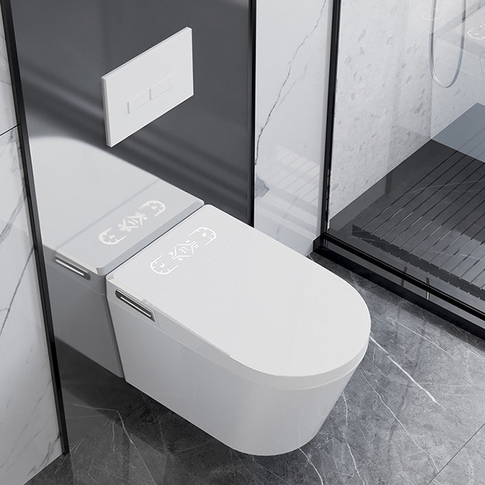 Contemporary 14.9" H Electronic Elongated Toilet Wall Mounted Bidet White Clearhalo 'Bathroom Remodel & Bathroom Fixtures' 'Bidets' 'Home Improvement' 'home_improvement' 'home_improvement_bidets' 'Toilets & Bidets' 6670223