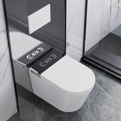 Contemporary 14.9" H Electronic Elongated Toilet Wall Mounted Bidet Black White Clearhalo 'Bathroom Remodel & Bathroom Fixtures' 'Bidets' 'Home Improvement' 'home_improvement' 'home_improvement_bidets' 'Toilets & Bidets' 6670224