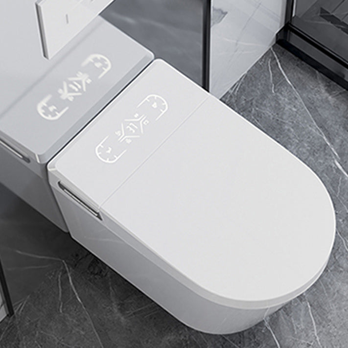 Contemporary 14.9" H Electronic Elongated Toilet Wall Mounted Bidet Clearhalo 'Bathroom Remodel & Bathroom Fixtures' 'Bidets' 'Home Improvement' 'home_improvement' 'home_improvement_bidets' 'Toilets & Bidets' 6670225