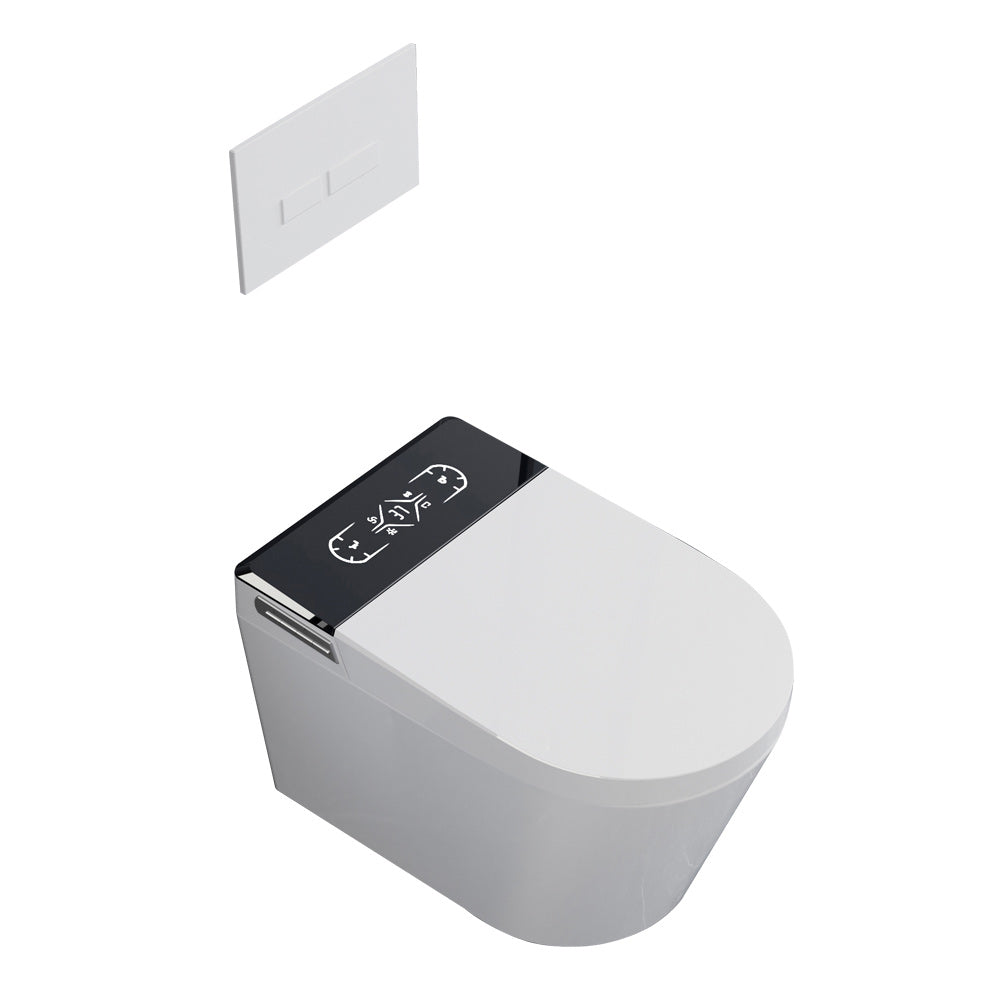 Contemporary 14.9" H Electronic Elongated Toilet Wall Mounted Bidet Clearhalo 'Bathroom Remodel & Bathroom Fixtures' 'Bidets' 'Home Improvement' 'home_improvement' 'home_improvement_bidets' 'Toilets & Bidets' 6670228