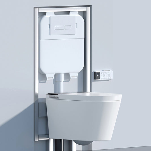 Contemporary 14.9" H Electronic Elongated Toilet Wall Mounted Bidet Clearhalo 'Bathroom Remodel & Bathroom Fixtures' 'Bidets' 'Home Improvement' 'home_improvement' 'home_improvement_bidets' 'Toilets & Bidets' 6670229