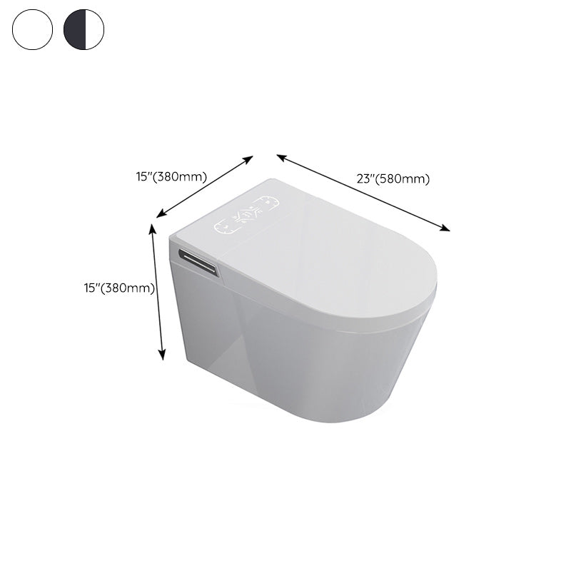 Contemporary 14.9" H Electronic Elongated Toilet Wall Mounted Bidet Clearhalo 'Bathroom Remodel & Bathroom Fixtures' 'Bidets' 'Home Improvement' 'home_improvement' 'home_improvement_bidets' 'Toilets & Bidets' 6670239