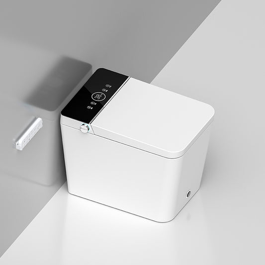 Foot Sensor Smart Toilet Elongated Contemporary Ceramic White Clearhalo 'Bathroom Remodel & Bathroom Fixtures' 'Bidets' 'Home Improvement' 'home_improvement' 'home_improvement_bidets' 'Toilets & Bidets' 6675545