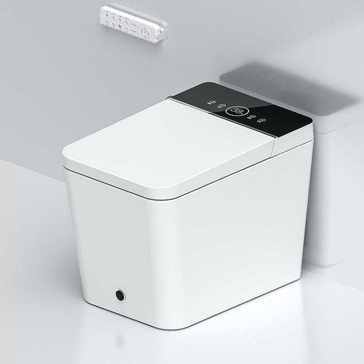 Foot Sensor Smart Toilet Elongated Contemporary Ceramic White Clearhalo 'Bathroom Remodel & Bathroom Fixtures' 'Bidets' 'Home Improvement' 'home_improvement' 'home_improvement_bidets' 'Toilets & Bidets' 6675550