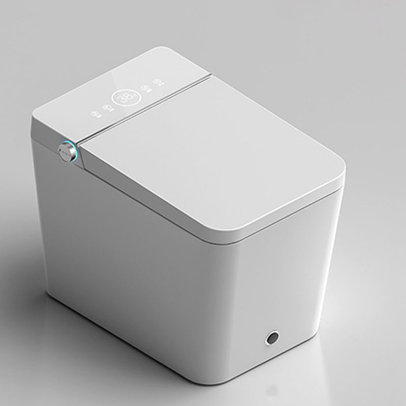 Foot Sensor Smart Toilet Elongated Contemporary Ceramic White White Yes Clearhalo 'Bathroom Remodel & Bathroom Fixtures' 'Bidets' 'Home Improvement' 'home_improvement' 'home_improvement_bidets' 'Toilets & Bidets' 6675551