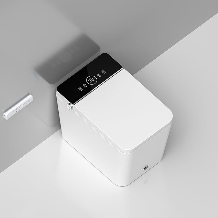 Foot Sensor Smart Toilet Elongated Contemporary Ceramic White Clearhalo 'Bathroom Remodel & Bathroom Fixtures' 'Bidets' 'Home Improvement' 'home_improvement' 'home_improvement_bidets' 'Toilets & Bidets' 6675552