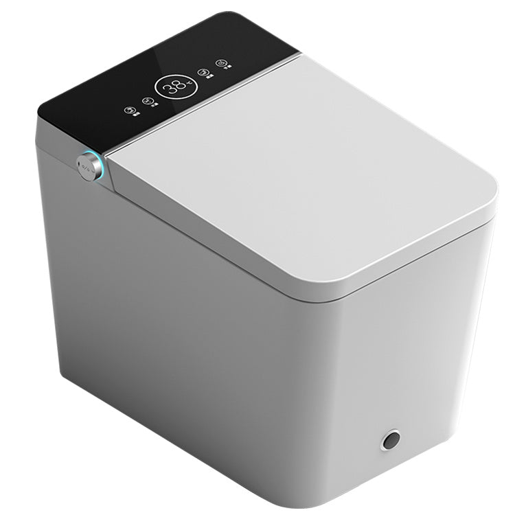 Foot Sensor Smart Toilet Elongated Contemporary Ceramic White Clearhalo 'Bathroom Remodel & Bathroom Fixtures' 'Bidets' 'Home Improvement' 'home_improvement' 'home_improvement_bidets' 'Toilets & Bidets' 6675553
