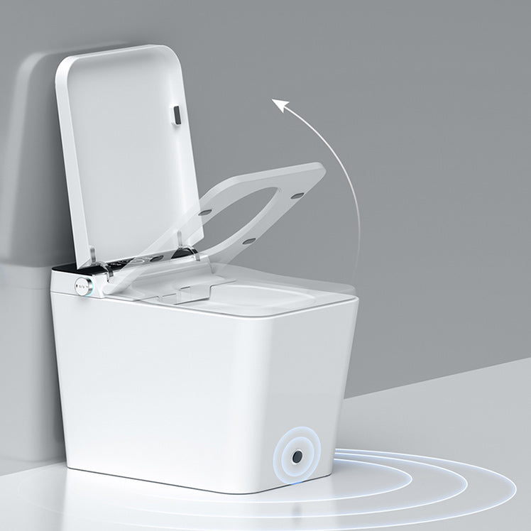 Foot Sensor Smart Toilet Elongated Contemporary Ceramic White Clearhalo 'Bathroom Remodel & Bathroom Fixtures' 'Bidets' 'Home Improvement' 'home_improvement' 'home_improvement_bidets' 'Toilets & Bidets' 6675558
