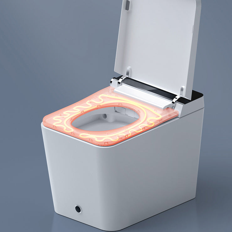 Foot Sensor Smart Toilet Elongated Contemporary Ceramic White Clearhalo 'Bathroom Remodel & Bathroom Fixtures' 'Bidets' 'Home Improvement' 'home_improvement' 'home_improvement_bidets' 'Toilets & Bidets' 6675562