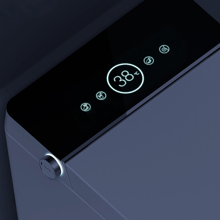 Foot Sensor Smart Toilet Elongated Contemporary Ceramic White Clearhalo 'Bathroom Remodel & Bathroom Fixtures' 'Bidets' 'Home Improvement' 'home_improvement' 'home_improvement_bidets' 'Toilets & Bidets' 6675563