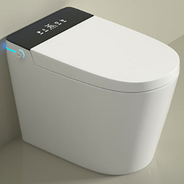 White Smart Toilet Ceramic Contemporary Foot Sensor Elongated Clearhalo 'Bathroom Remodel & Bathroom Fixtures' 'Bidets' 'Home Improvement' 'home_improvement' 'home_improvement_bidets' 'Toilets & Bidets' 6675565