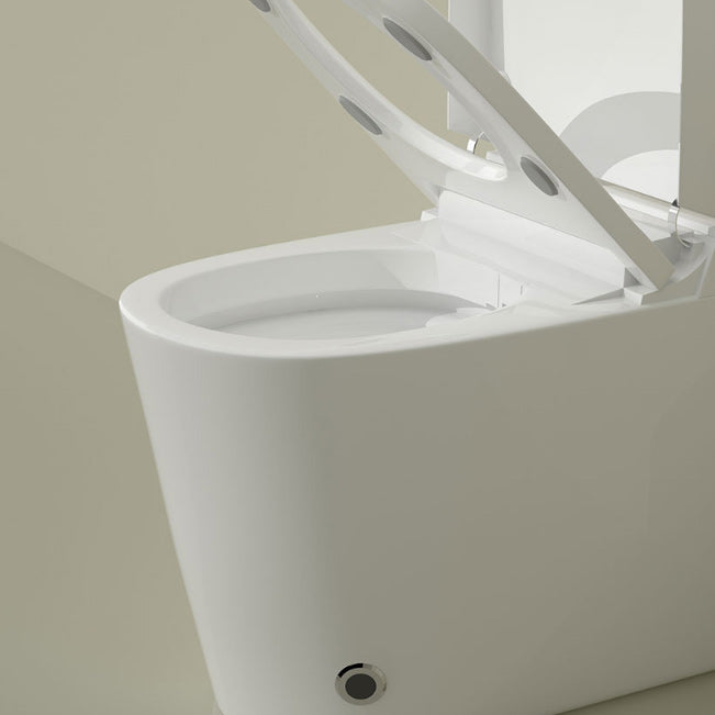 White Smart Toilet Ceramic Contemporary Foot Sensor Elongated Clearhalo 'Bathroom Remodel & Bathroom Fixtures' 'Bidets' 'Home Improvement' 'home_improvement' 'home_improvement_bidets' 'Toilets & Bidets' 6675571