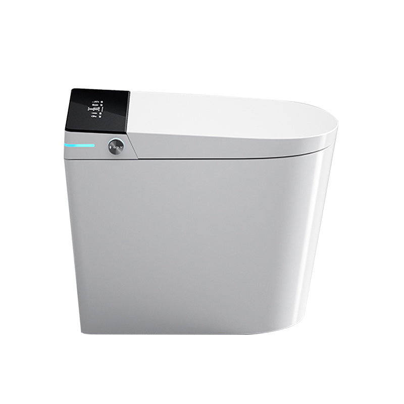 White Smart Toilet Ceramic Contemporary Foot Sensor Elongated Clearhalo 'Bathroom Remodel & Bathroom Fixtures' 'Bidets' 'Home Improvement' 'home_improvement' 'home_improvement_bidets' 'Toilets & Bidets' 6675579