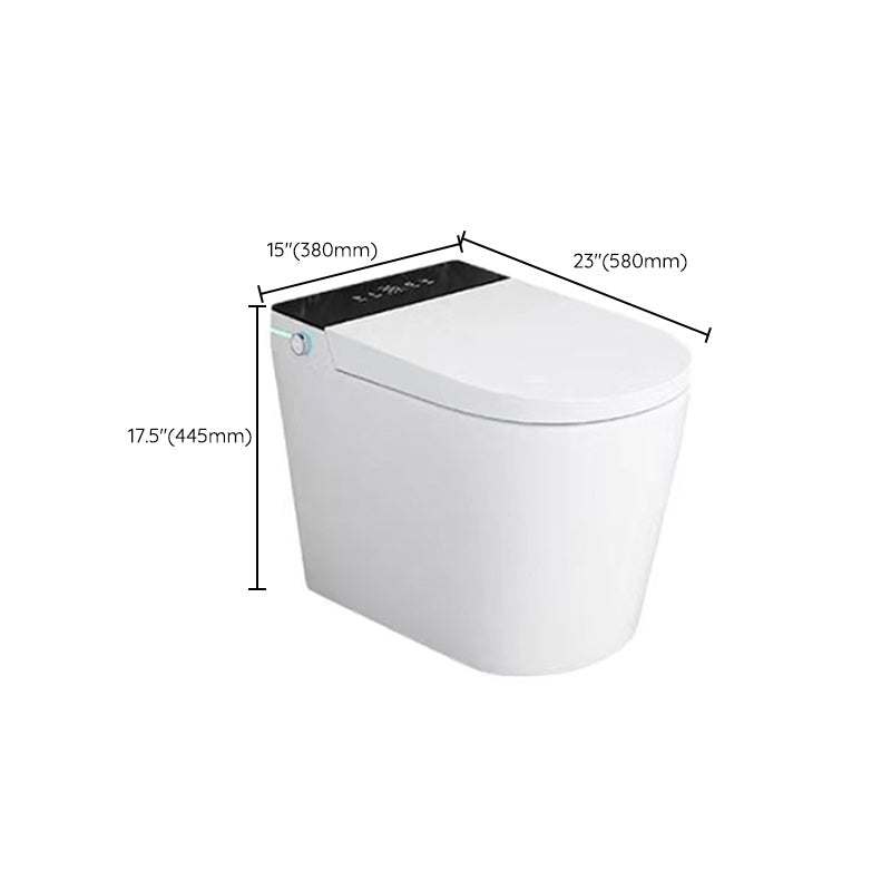 White Smart Toilet Ceramic Contemporary Foot Sensor Elongated Clearhalo 'Bathroom Remodel & Bathroom Fixtures' 'Bidets' 'Home Improvement' 'home_improvement' 'home_improvement_bidets' 'Toilets & Bidets' 6675580