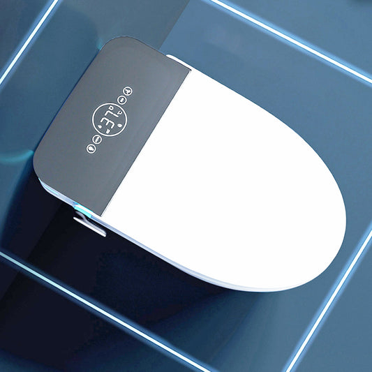 White Foot Sensor Contemporary Ceramic Elongated Smart Toilet Clearhalo 'Bathroom Remodel & Bathroom Fixtures' 'Bidets' 'Home Improvement' 'home_improvement' 'home_improvement_bidets' 'Toilets & Bidets' 6675585