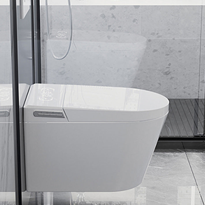 Elongated Wall Hung Toilet Set Deodorizing Antimicrobial Bidet Clearhalo 'Bathroom Remodel & Bathroom Fixtures' 'Bidets' 'Home Improvement' 'home_improvement' 'home_improvement_bidets' 'Toilets & Bidets' 6675681