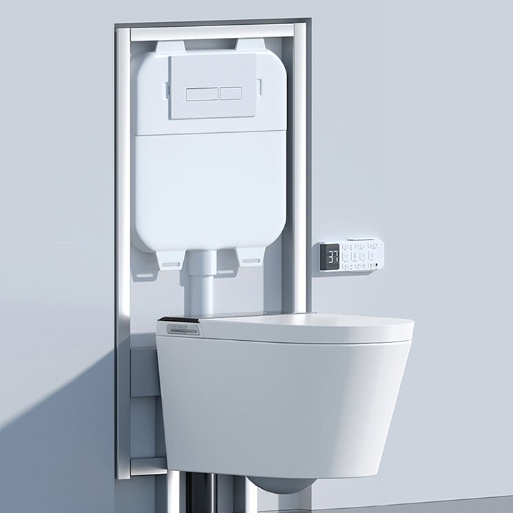 Elongated Wall Hung Toilet Set Deodorizing Antimicrobial Bidet Clearhalo 'Bathroom Remodel & Bathroom Fixtures' 'Bidets' 'Home Improvement' 'home_improvement' 'home_improvement_bidets' 'Toilets & Bidets' 6675686