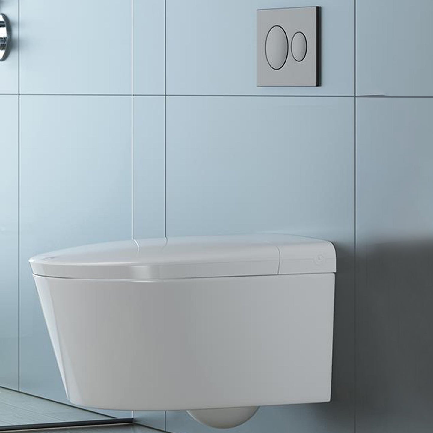 Warm Air Dryer Wall Hung Toilet Set Heated Seat Vitreous China Bidets Bidet with High Water Tank White Clearhalo 'Bathroom Remodel & Bathroom Fixtures' 'Bidets' 'Home Improvement' 'home_improvement' 'home_improvement_bidets' 'Toilets & Bidets' 6675699