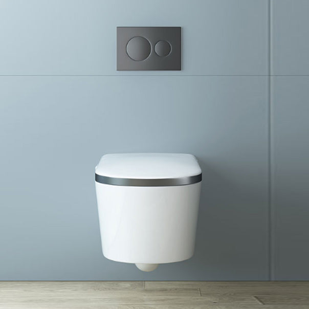 Warm Air Dryer Wall Hung Toilet Set Heated Seat Vitreous China Bidets Clearhalo 'Bathroom Remodel & Bathroom Fixtures' 'Bidets' 'Home Improvement' 'home_improvement' 'home_improvement_bidets' 'Toilets & Bidets' 6675700