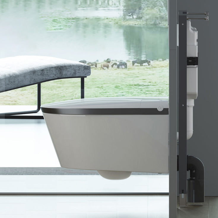 Warm Air Dryer Wall Hung Toilet Set Heated Seat Vitreous China Bidets Clearhalo 'Bathroom Remodel & Bathroom Fixtures' 'Bidets' 'Home Improvement' 'home_improvement' 'home_improvement_bidets' 'Toilets & Bidets' 6675708