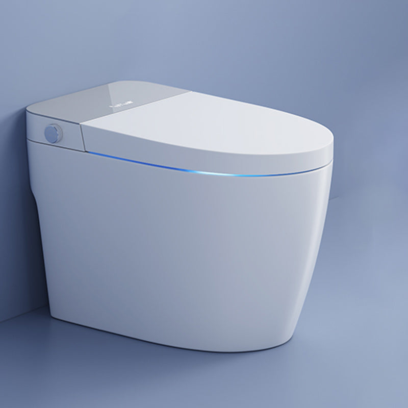 White Elongated Floor Standing Bidet Home Deodorizing Ceramic Smart Toilet White/ Gray Clearhalo 'Bathroom Remodel & Bathroom Fixtures' 'Bidets' 'Home Improvement' 'home_improvement' 'home_improvement_bidets' 'Toilets & Bidets' 6675754