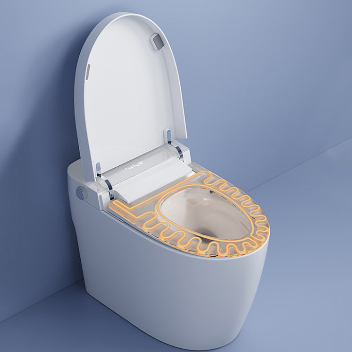 White Elongated Floor Standing Bidet Home Deodorizing Ceramic Smart Toilet Clearhalo 'Bathroom Remodel & Bathroom Fixtures' 'Bidets' 'Home Improvement' 'home_improvement' 'home_improvement_bidets' 'Toilets & Bidets' 6675763