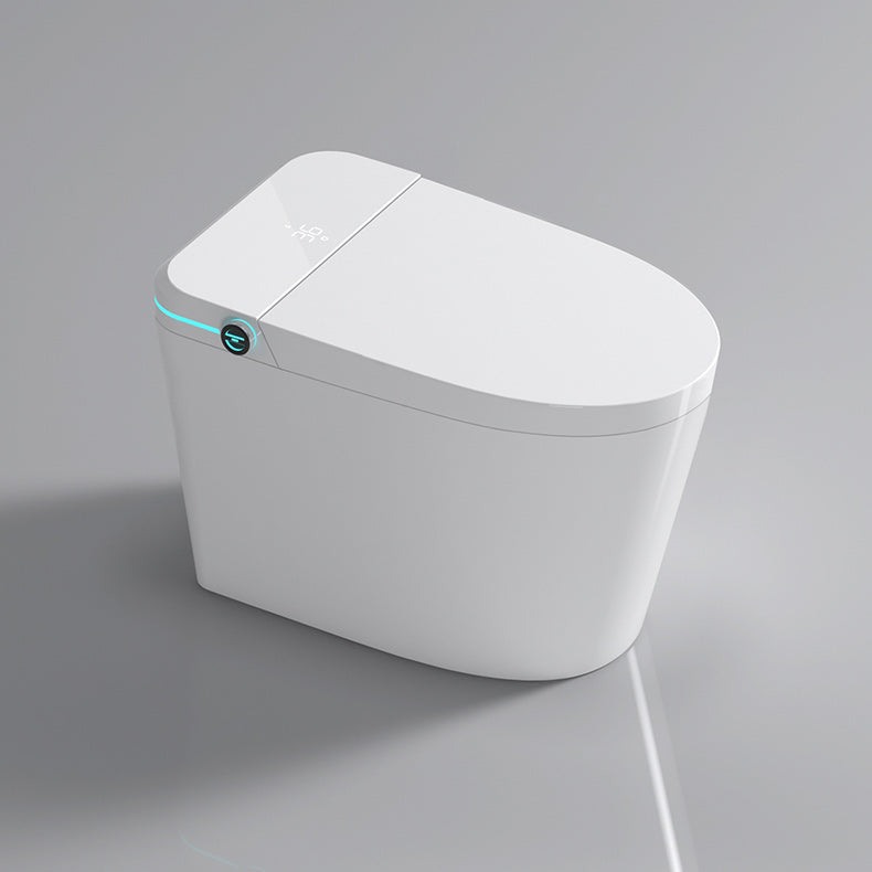 Elongated Smart Bidet White Ceramic One-Piece Smart Toilet Bidet Clearhalo 'Bathroom Remodel & Bathroom Fixtures' 'Bidets' 'Home Improvement' 'home_improvement' 'home_improvement_bidets' 'Toilets & Bidets' 6675768