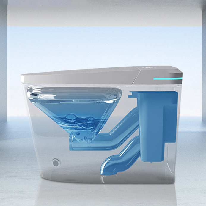 Elongated Smart Bidet White Ceramic One-Piece Smart Toilet Bidet Clearhalo 'Bathroom Remodel & Bathroom Fixtures' 'Bidets' 'Home Improvement' 'home_improvement' 'home_improvement_bidets' 'Toilets & Bidets' 6675774