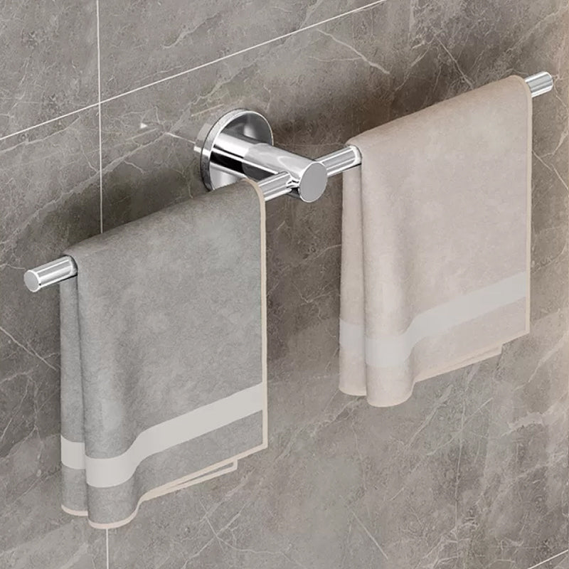 2-Piece Modern Bathroom Accessory Set Stainless Steel Towel Bar 20" Chrome Clearhalo 'Bathroom Hardware Sets' 'Bathroom Hardware' 'Bathroom Remodel & Bathroom Fixtures' 'bathroom_hardware_sets' 'Home Improvement' 'home_improvement' 'home_improvement_bathroom_hardware_sets' 6675905