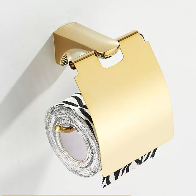 Traditional Bathroom Hardware Gold Bath Shelf Bathroom Accessory Kit Toilet Paper Holder Clearhalo 'Bathroom Hardware Sets' 'Bathroom Hardware' 'Bathroom Remodel & Bathroom Fixtures' 'bathroom_hardware_sets' 'Home Improvement' 'home_improvement' 'home_improvement_bathroom_hardware_sets' 6675999